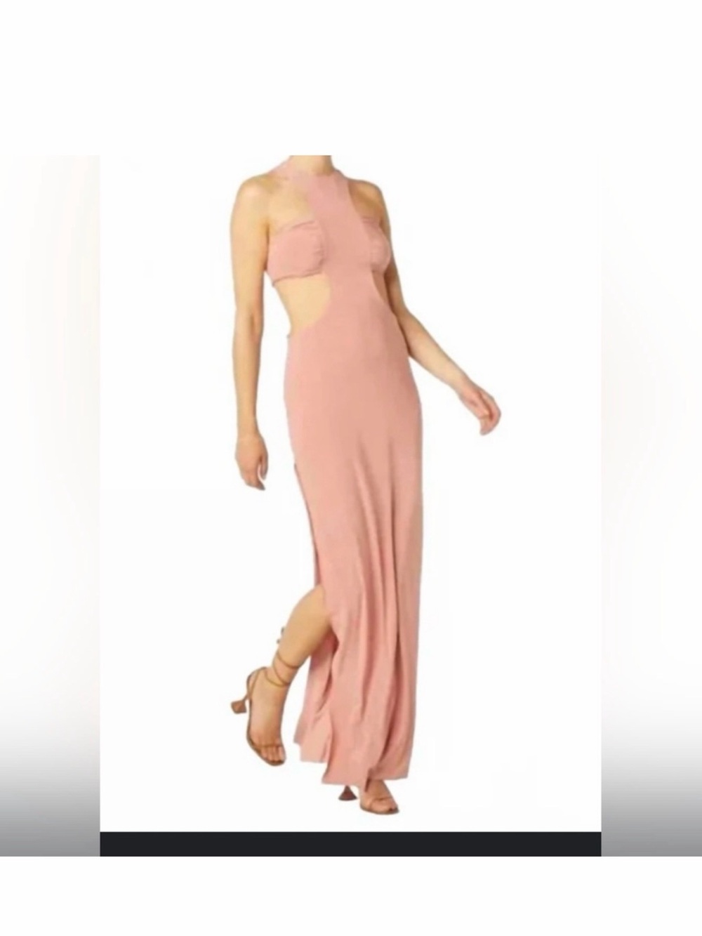 Misa Los Angeles Pink Cutout Maxi Dress